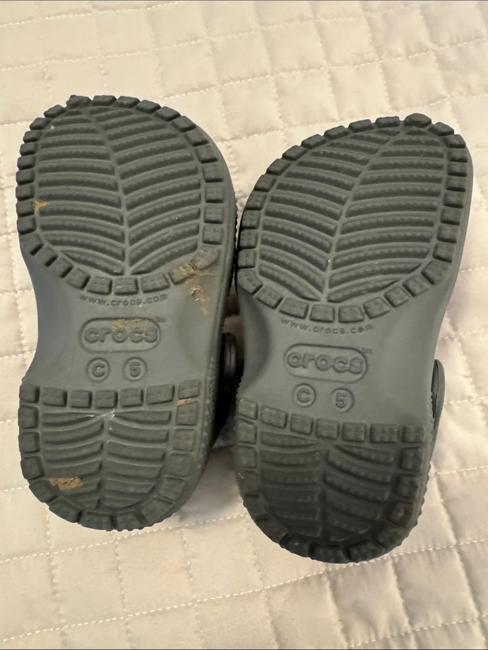 Crocs size 5 grey